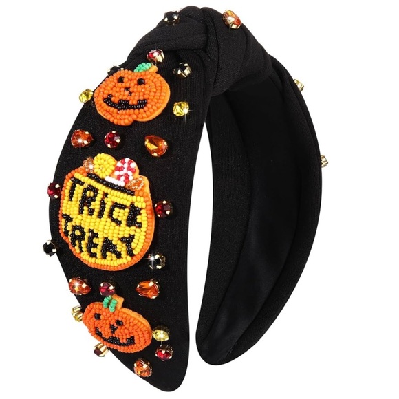 Halloween Trick or Treat Beaded Headband - Picture 1 of 1